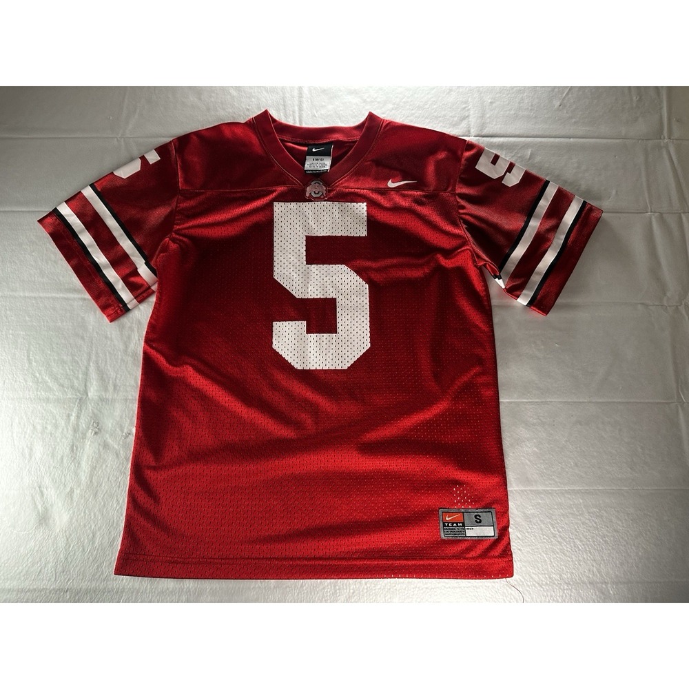 Ohio State Buckeyes Jersey Mens Small Red #5 Football Nike Mesh College Football